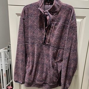 Men's Pink and Black Checkered Sweater